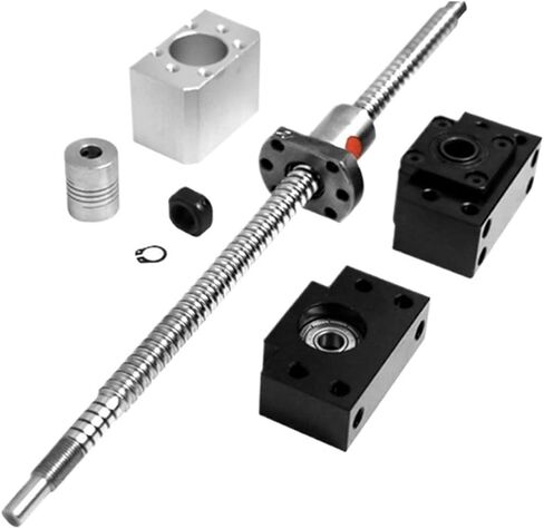 برغي الكرة المعدنية Nut SFU1204 KIT 12 مم برغي الكرة ملوقة 4 مم C7 مع نهاية الآلات + RM1204 BALT NUT + NUT HOUBLE + END SUBLES in Saudi Arabia