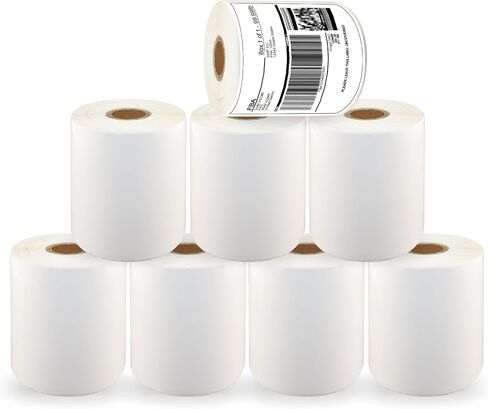 4"x6" Blank Direct Thermal Shipping Labels for Thermal Printer, Adhesive White Mailing Postage Thermal Paper Roll, 250 Labels per Roll (8 Rolls/2000) in Kuwait
