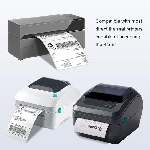 4"x6" Blank Direct Thermal Shipping Labels for Thermal Printer, Adhesive White Mailing Postage Thermal Paper Roll, 250 Labels per Roll (8 Rolls/2000) in Kuwait