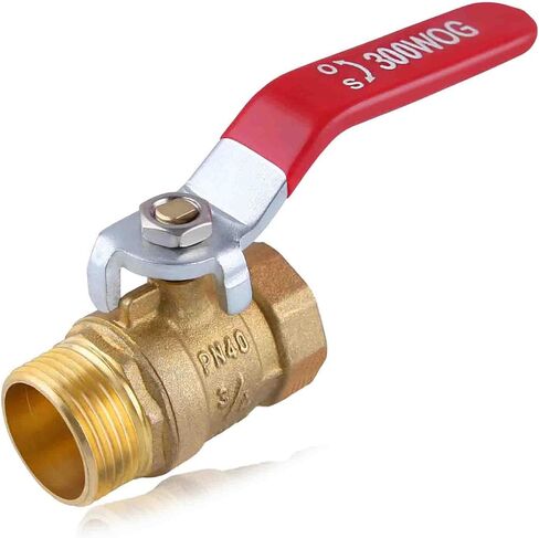 Brass Ball Valve G3/4 Inch Male x Female Thread Pipe Fitting, Heavy Duty Brass Ball Valve Shut Off Switch with Lever Handle, No Lead Brasses Fitting, 300WOG(Water, Oil, and Gas), 300PSI in Saudi Arabia