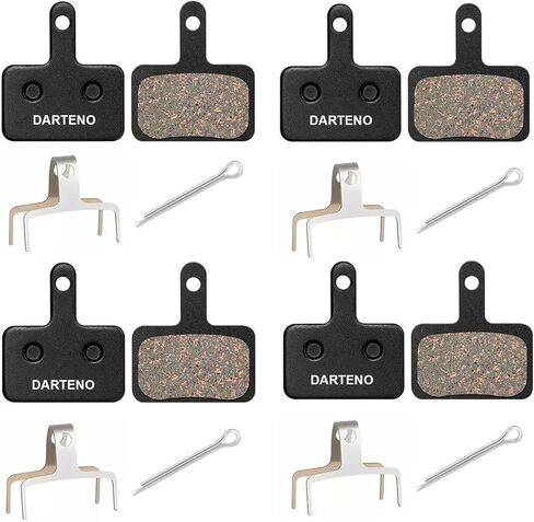 4 Pairs Bike Disc Brake Pads - Bicycle Brake Pads Replacement - Compatible with Tektro/Shimano/TRP (BR-M575 B01S MT200 M525 M515 T615 T675 M505 M495 M486 M485) - Fits Mountain Bikes & MTB E-Bike in Kuwait