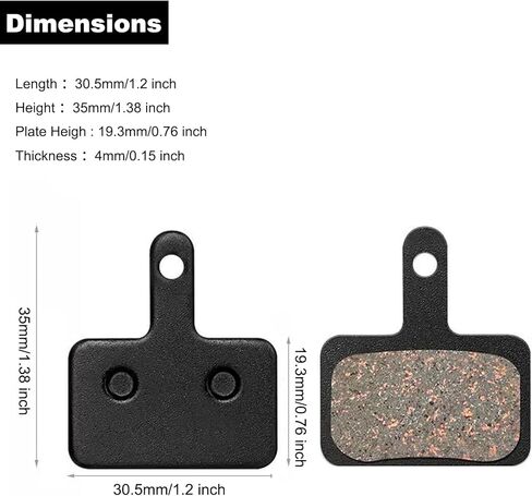 4 Pairs Bike Disc Brake Pads - Bicycle Brake Pads Replacement - Compatible with Tektro/Shimano/TRP (BR-M575 B01S MT200 M525 M515 T615 T675 M505 M495 M486 M485) - Fits Mountain Bikes & MTB E-Bike in Kuwait