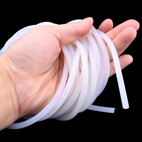 2Meter Solid Silicone Rubber Cord, White O Ring High Temperature Resistant Round Sealing Waterproof Seal Strips Cord 1mm-25mm(Thickness: 2.5mm) in Kuwait