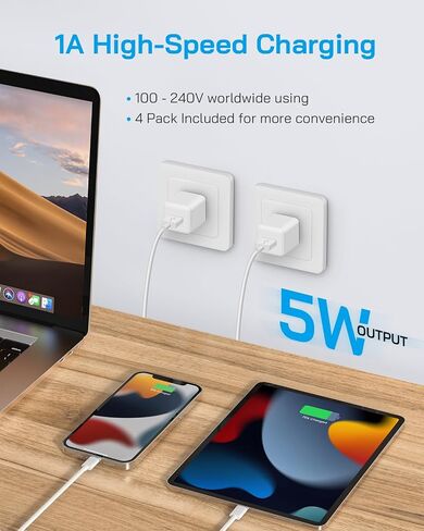 شاحن iPhone Lightning، [معتمد من Apple MFi] شاحن هاتف USB مع سلك شحن Apple كابل شاحن iPhone بطول 6 أقدام لهاتف iPhone 14 13 12 11 Pro/Pro Max/SE 2022/8/7/XS/XR/X/iPad (عبوة من قطعتين) ) in Kuwait