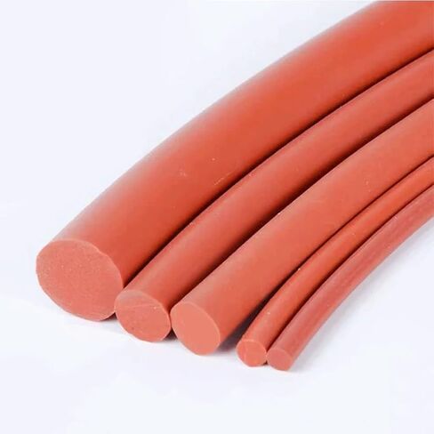 High-Density Rubber Rods,Red Round Solid Silicone Cord Silicone Rubber Rod Bar, for Home Garden Silicone Rubber Gasket Trim Seal Strips O Ring Accessories (Size : Diameter 7mm x1M)(Diameter 2mm x1M) in Kuwait