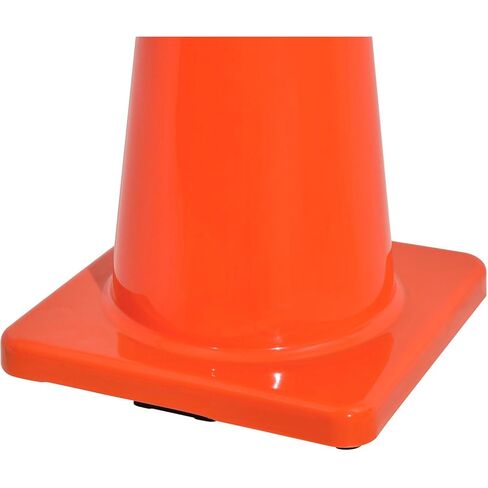 Global Industrial 36 "H غير عاكسة لحركة المرور PVC ، مخروط وقاعدة برتقالية صلبة ، 10 رطل ، للطرق ، المستودعات ، المرائب ، مواقف السيارات ، البناء والمزيد in Saudi Arabia