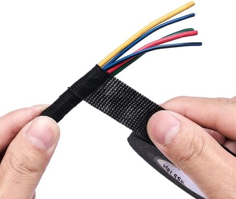 شريط تسخير الأسلاك عالية temp tempsive the seffive cable cable cable compling compling reprict cable (0.15 مم سماكة ، 3/4 في × 50 قدمًا （5 لفات）) in Saudi Arabia