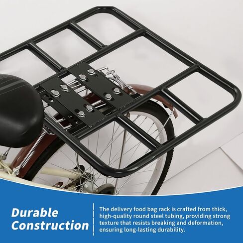 صندوق توصيل الطعام رف الخلفي الشبكة الخلفية للدراجة النارية امتداد رف خلفي 80 كجم تحميل أنبوب فولاذي سلس للدراجة الكهربائية للدراجة النارية (48/38-type 2) in Saudi Arabia