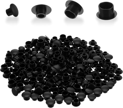 240pcs مقابس ثقب بلاستيكية للثقوب المستديرة ، 4 أحجام (5 مم/6 مم/8 مم/10 مم) فتحات ثقب حفرة جولة الثقوب البلاستيكية المقابس لرفوف الخزانات قابس أثاث أثاث (أبيض) in Saudi Arabia