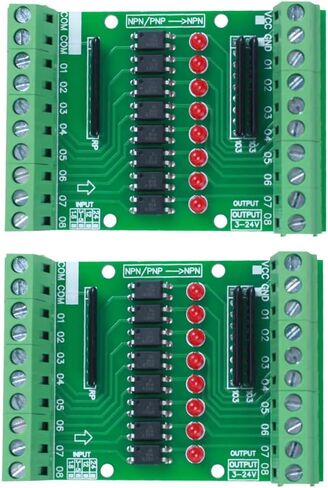 وحدة عزل Optocoupler ، DC 3.3V-5V 8-channel optocoupler اللوحة المعزولة منخفضة المستوى PNP NPN محول جهد الجهد in Kuwait
