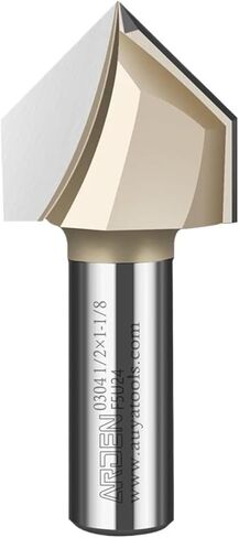 Arden 90 DEGENT V BIT 1/2 "Carbide Triangle V-Groove جهاز التوجيه بتات خشبية الشطب ثلاثية الأبعاد للأخشاب الصلبة MDF (6.35x22.2) in Saudi Arabia