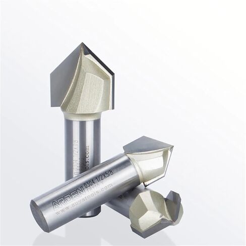 Arden 90 DEGENT V BIT 1/2 "Carbide Triangle V-Groove جهاز التوجيه بتات خشبية الشطب ثلاثية الأبعاد للأخشاب الصلبة MDF (6.35x22.2) in Saudi Arabia