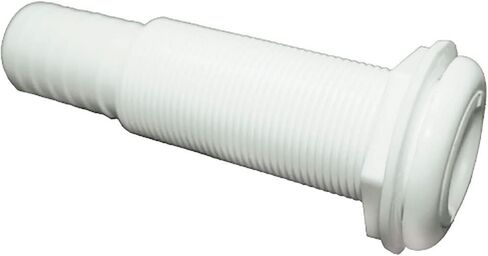 T-H Marine Straight Thru-Hull Boat Fitting | 1.5" inch Straight Thru-Hull Fitting Provides a Durable Hose Connection - Extended Length, White in Saudi Arabia