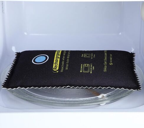 1000g Rechargeable Silica Gel Desiccant Pack of 1, Moisture Absorbers Bag, Discoloration Desiccant Dehumidifier for Dry and Storage Home Closets Gun Safe Cars, Black in Saudi Arabia