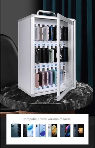 Pocket Chart Storage Cabinet for Cell Phones,Wall-Mounted with a Locked,Can be Carried by Hand (60 Slots) in Saudi Arabia