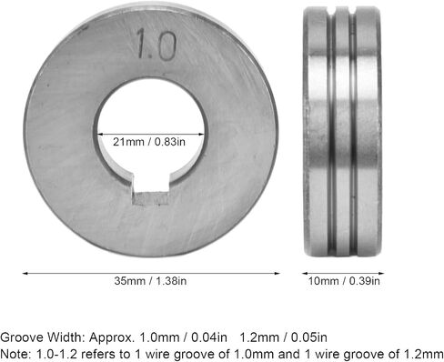 10Pcs Welder Wire Feed Roller 1.0‑1.2mm Groove Wheel for ZK Welding Machine in Saudi Arabia