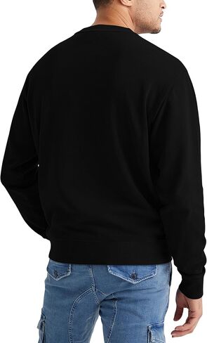 Sleepdown Men's Crewneck Sweatshirt, Soft Midweight Long Sleeve Fleece Sweatshirt for Men, Basic Pullover Mens Sweatshirt in Kuwait