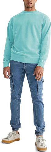 Sleepdown Men's Crewneck Sweatshirt, Soft Midweight Long Sleeve Fleece Sweatshirt for Men, Basic Pullover Mens Sweatshirt in Kuwait