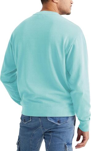 Sleepdown Men's Crewneck Sweatshirt, Soft Midweight Long Sleeve Fleece Sweatshirt for Men, Basic Pullover Mens Sweatshirt in Kuwait