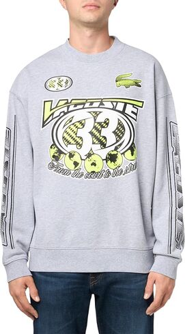 Lacoste Men’s Cotton Fleece Loose Fit Sweatshirt in Saudi Arabia