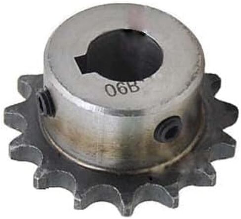 #35 Chain Drive Sprocket Wheel 14 Teeth 06B14T - 15mm Bore with Keyway 3/8" Pitch For #35H Roller Chain with Set Screws (bore with keyway: 15/5x2.3mm) in Kuwait