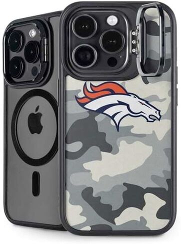 Skinit Kickstand Phone Case Compatible with iPhone 15 Pro Max - Officially Licensed NFL Denver Broncos - Distressed Design in Saudi Arabia