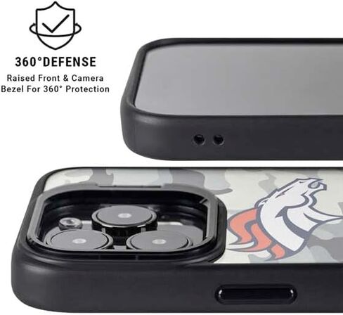 Skinit Kickstand Phone Case Compatible with iPhone 15 Pro Max - Officially Licensed NFL Denver Broncos - Distressed Design in Saudi Arabia