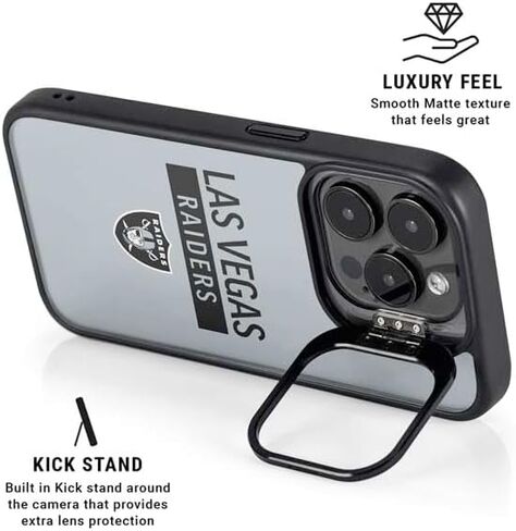 Skinit Kickstand Phone Case متوافق مع iPhone 13 Pro - تصميم سلسلة أداء الفضة المرخصة رسميًا in Saudi Arabia