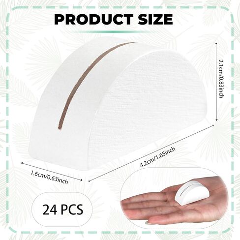 24PCS White Table Number Stands, Wooden Lightweight Wedding Table Name Holder, Small Size Place Card Holders, Semicircular Design, for Office Tag Photo Menu Clips Wedding Birthday Party Restaurant in Saudi Arabia