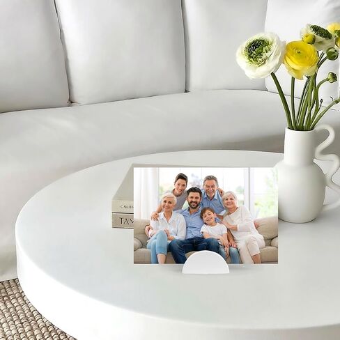 24PCS White Table Number Stands, Wooden Lightweight Wedding Table Name Holder, Small Size Place Card Holders, Semicircular Design, for Office Tag Photo Menu Clips Wedding Birthday Party Restaurant in Saudi Arabia