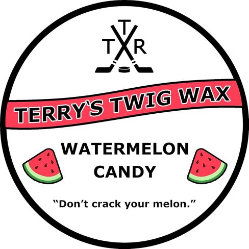 Terry's Twig Wax - Watermelon Candy (شمع عصا الهوكي المعطرة) لشريط شفرة الهوكي ، وزيادة التحكم في الصولجان ، حيل عصا ميشيغان ، مقاومة للماء in Saudi Arabia