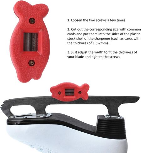Skates القوي الجليد Blade Grinder Stone ، Ice Skates Blade Sharpener ، اللاعبون لشفرات التزحلق على الجليد الجليد للزلاجات الشتاء (أحمر) in Saudi Arabia
