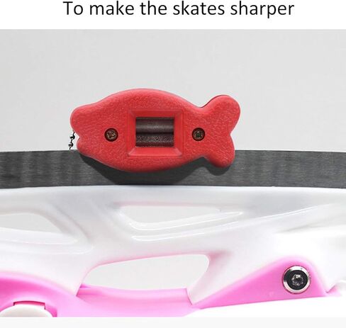 Skates القوي الجليد Blade Grinder Stone ، Ice Skates Blade Sharpener ، اللاعبون لشفرات التزحلق على الجليد الجليد للزلاجات الشتاء (أحمر) in Saudi Arabia