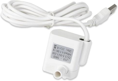 Water Fountain Pump Replacement - 3.5-9V White Mini Submersible Pump,USB-5800 for Pet Fountains, Fish Tanks, Crafts & Plants - Quiet, Durable & Universal Fit in Saudi Arabia