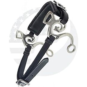Horse Hackamore Bitless Bit Horse English Western Western Leather (Black) in Kuwait