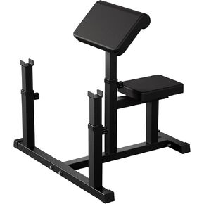 Fitness Black Adjustable Arm Preacher Curl bench, Bicep Tricep Curl Machine, Seated trenghthen Training Isolated Barbell Dumbell Station for Home Gym in Kuwait