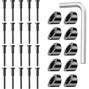 Cable Railing Kit, 10 PCS 1/8" Black Stainless Steel Invisible Receiver and Swage Stud End & 10 PCS 5/16" ID Black Angle Washers for Cable Railing, Cable Railing Hardware for Wood/Metal Post, Wrench in Saudi Arabia
