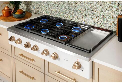 Rangetop Café ™ 48 "على الطراز التجاري مع 6 شعلات وتشويش متكامل (الغاز الطبيعي) in Kuwait
