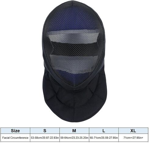 Alomejor Fencing Helmet, Metal Mesh and Cloth CE 350N Certified Fencing Mask with Soft Sweat Absorbent Fabric for Instruction in Saudi Arabia