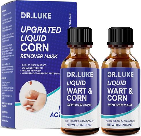 Dr. Luke Foot Corn Removers for Toes & Finger: Deep Corn Removal for Feet & Hand - Fast Acting Salicylic Acid Corn Removers for Feet Hand Corn, Plantar Wart, Common Wart- 0.5 Oz in Saudi Arabia