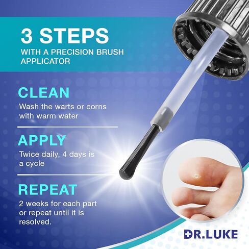 Dr. Luke Foot Corn Removers for Toes & Finger: Deep Corn Removal for Feet & Hand - Fast Acting Salicylic Acid Corn Removers for Feet Hand Corn, Plantar Wart, Common Wart- 0.5 Oz in Saudi Arabia
