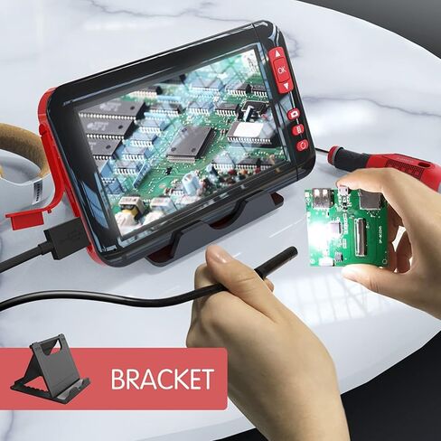 Detachable Industrial Endoscope, 4.3-Inch IPS Screen Endoscope Inspection Camera, Built-in 8 LED 8Mm Lens IP67 Waterproof USB Automobile Inspection Endoscope,5M in Saudi Arabia