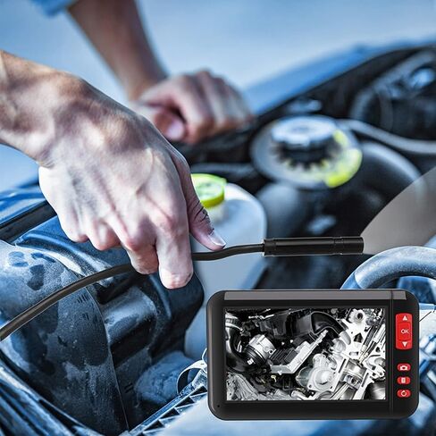 Detachable Industrial Endoscope, 4.3-Inch IPS Screen Endoscope Inspection Camera, Built-in 8 LED 8Mm Lens IP67 Waterproof USB Automobile Inspection Endoscope,5M in Saudi Arabia