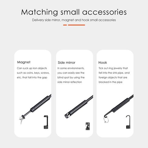 Dual-Lens Industrial Endoscope, Drainage Endoscope Camera, 4.5 Inch IPS Screen Handheld Industrial Endoscope for Pipeline Detection and Vehicle Inspection,8mm,10M in Saudi Arabia