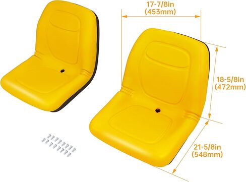Hecasa زوج المقاعد العالية الخلفية متوافقة مع John Deere Gator Xuv 850d 620i TX 4x2 TRF 4x2 4x2 HPX F735 F725 F710 GX355 GX345 استبدال لـ VG11696 صفراء in Saudi Arabia