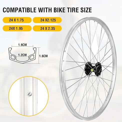 WEEROCK 24/26 بوصة عجلات عجلات ثلاثية الثلاثة ، سبيكة الألومنيوم واحدة 24 "/26" العجلات اليمنى اليمنى للدراجات 24/26 بوصة 3 عجلة ، Trikes in Saudi Arabia