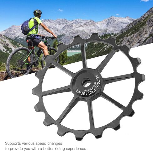 JTLB 18T Mountain Ceramic تحمل عجلة بكرة Derailleur الخلفية ، مادة سبيكة الألومنيوم ، مناسبة لركوب الدراجات الشاقة وركوب الطريق (الأزرق) in Saudi Arabia
