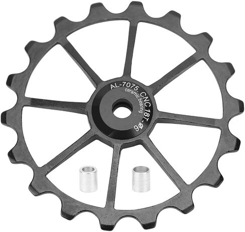 JTLB 18T Mountain Ceramic تحمل عجلة بكرة Derailleur الخلفية ، مادة سبيكة الألومنيوم ، مناسبة لركوب الدراجات الشاقة وركوب الطريق (الأزرق) in Saudi Arabia