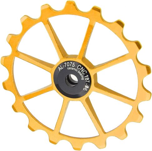 JTLB 18T Mountain Ceramic Bearing Rear Derailleur Pulley Wheel, Aluminum Alloy Material, Suitable for Heavy Duty Cycling and Off Road Riding (Blue) in Saudi Arabia