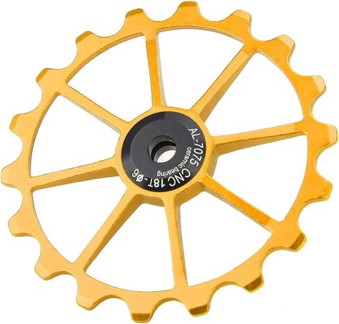 JTLB 18T Mountain Ceramic Bearing Rear Derailleur Pulley Wheel, Aluminum Alloy Material, Suitable for Heavy Duty Cycling and Off Road Riding (Blue) in Saudi Arabia